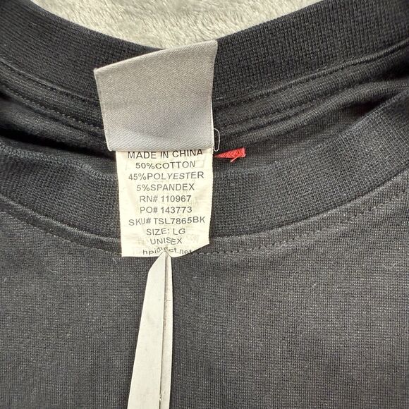 Tesla Sweatshirt Mens Large Black Solid Regular Crew Neck Long Sleeve - Picture 5 of 7